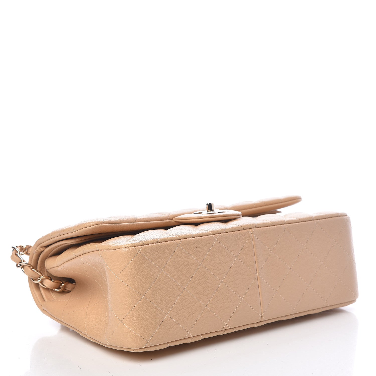 Chanel Caviar Quilted Jumbo Double Flap Beige Clair 4 of 11