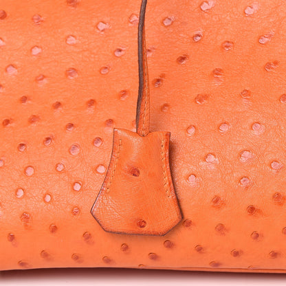 Hermes Ostrich Birkin 35 Orange 22 of 33