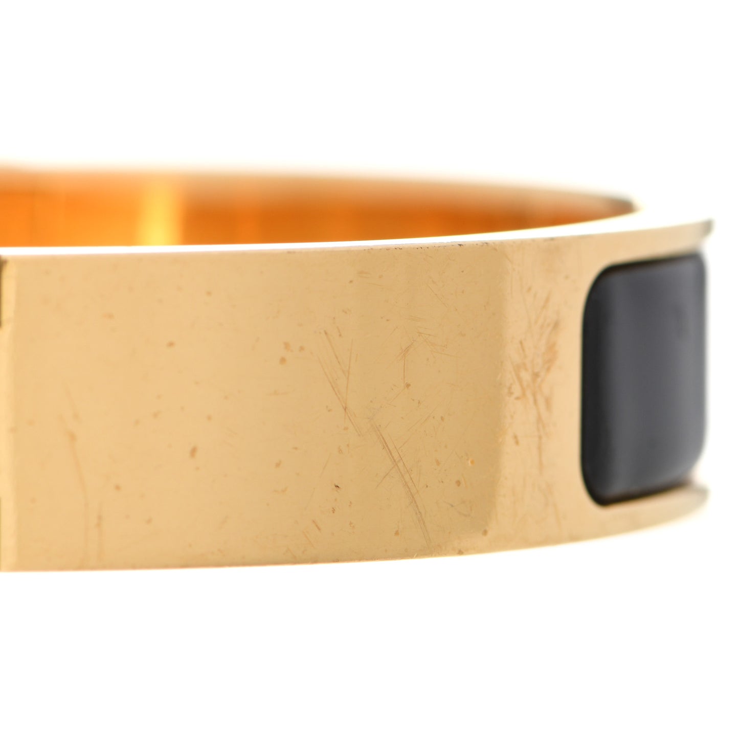 Enamel Narrow Clic Clac H Bracelet GM Black