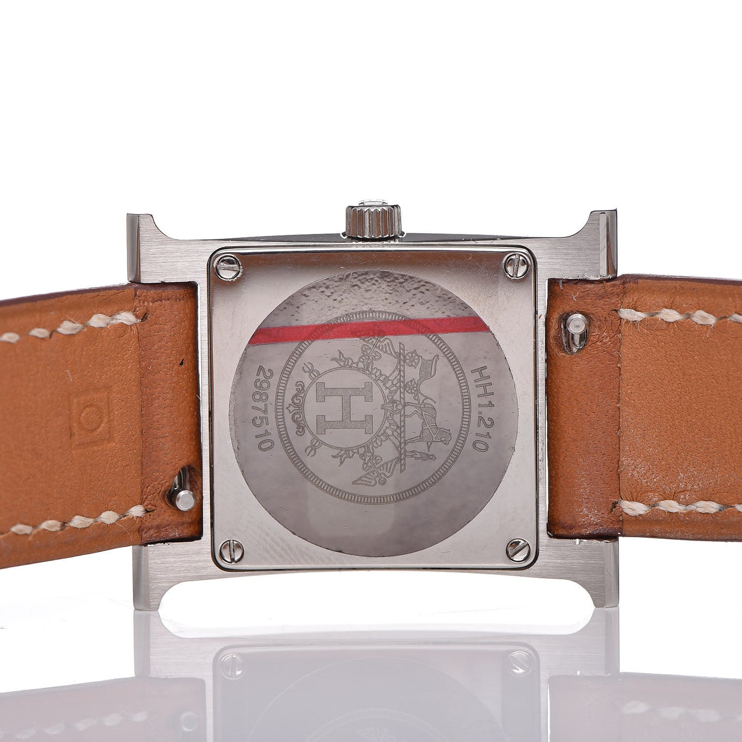 Stainless Steel Barenia 21mm Heure H Hour Double Tour Quartz Watch Fauve