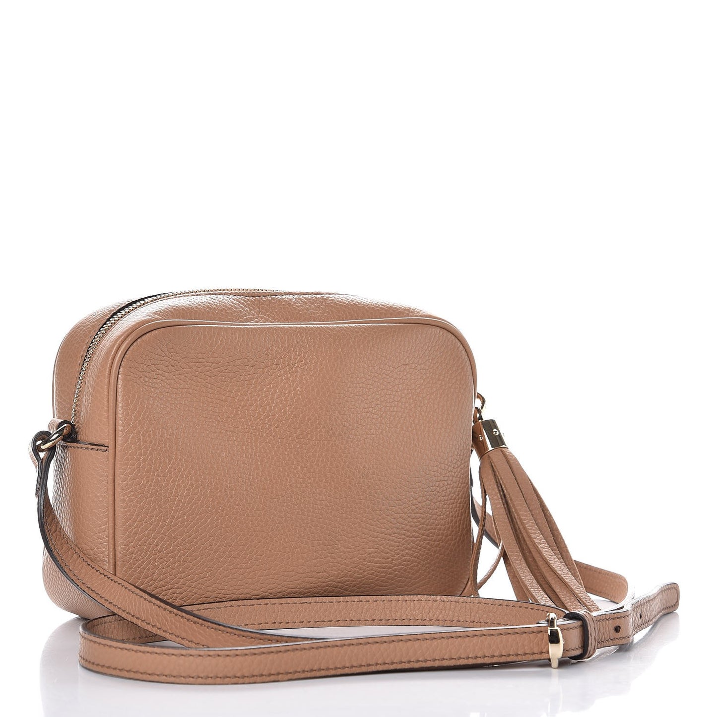 Pebbled Calfskin Small Soho Disco Bag Rose Beige