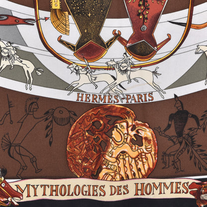 Hermes Silk Mythologies des Hommes Rouges Scarf 90 2 of 4