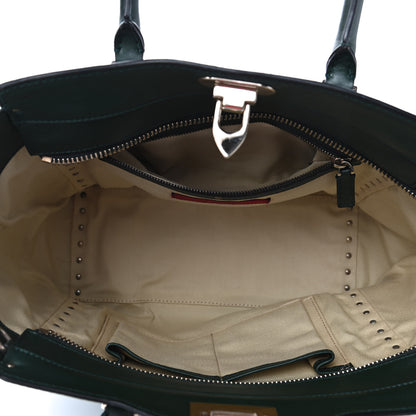 Valentino Garavani Vitello Rockstud Double Handle Tote Green 4 of 4