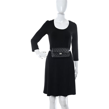 Chanel Grained Calfskin Quilted 2.55 Reissue Flap Belt Bag Clutch Black 2 of 11