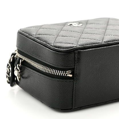 Chanel Caviar Quilted CC Vanity Case With Chain Black 9 of 10