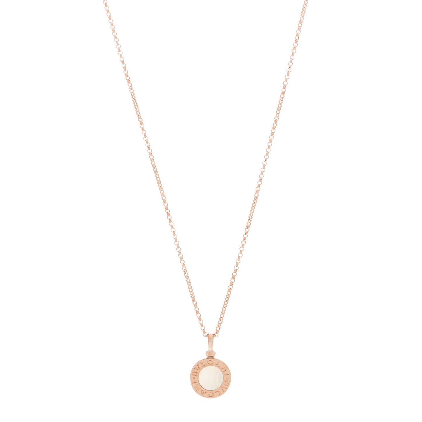 18K Rose Gold Mother of Pearl BVLGARI BVLGARI Pendant Necklace