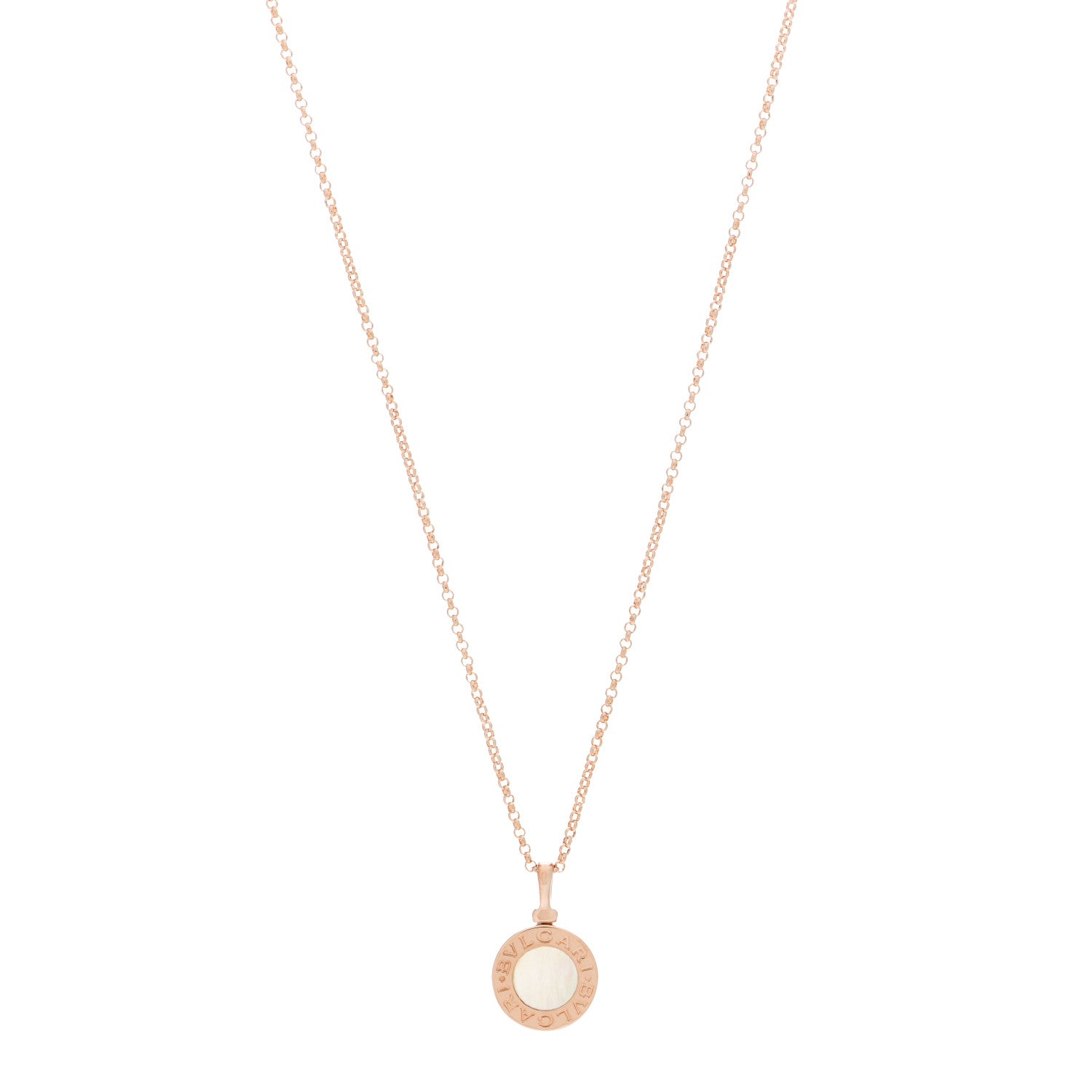 Bulgari 18K Rose Gold Mother of Pearl BVLGARI BVLGARI Pendant Necklace 1 of 7