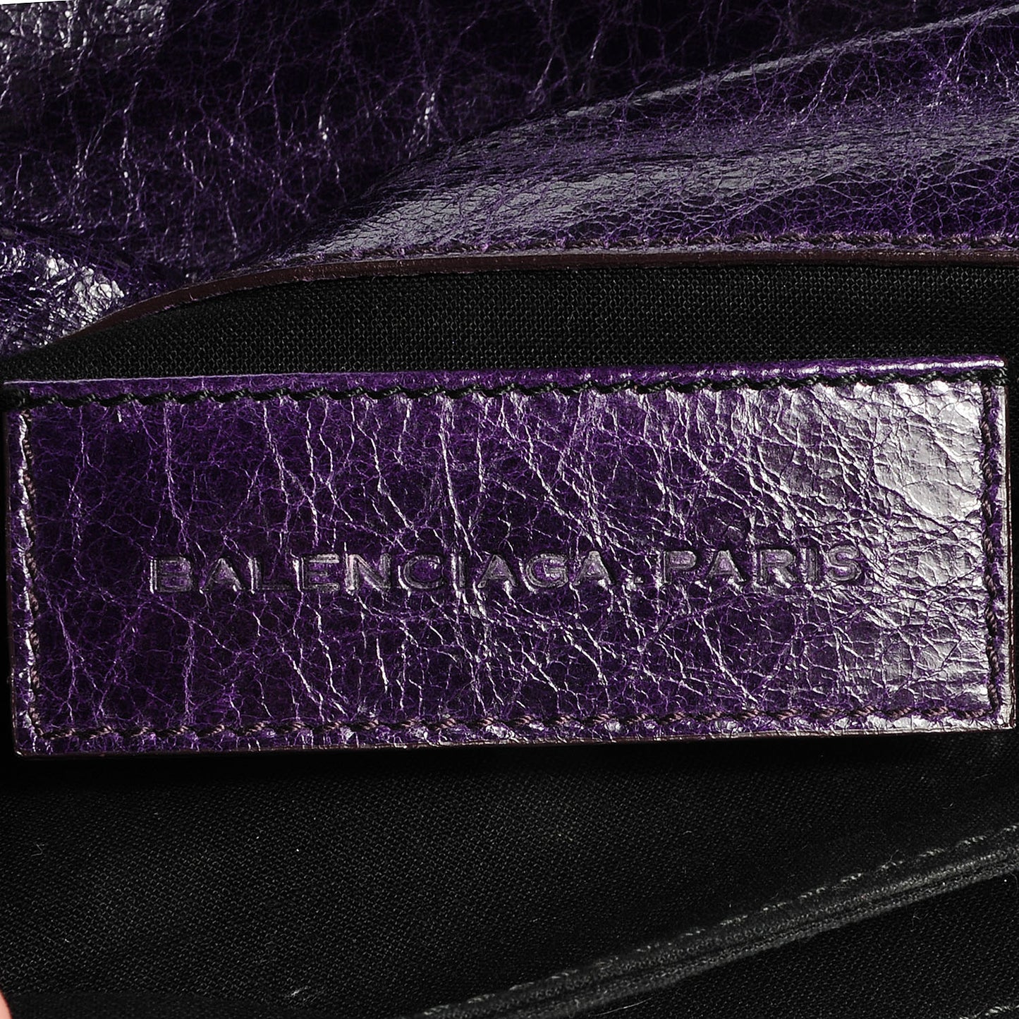 Chevre Giant 21 Silver Hardware Envelope Clutch Violet