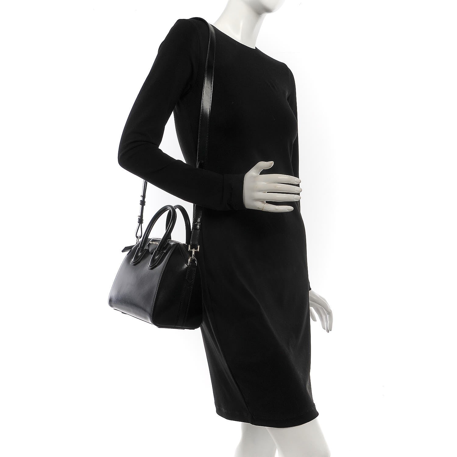 Givenchy Shiny Lord Calfskin Mini Antigona Black 2 of 8