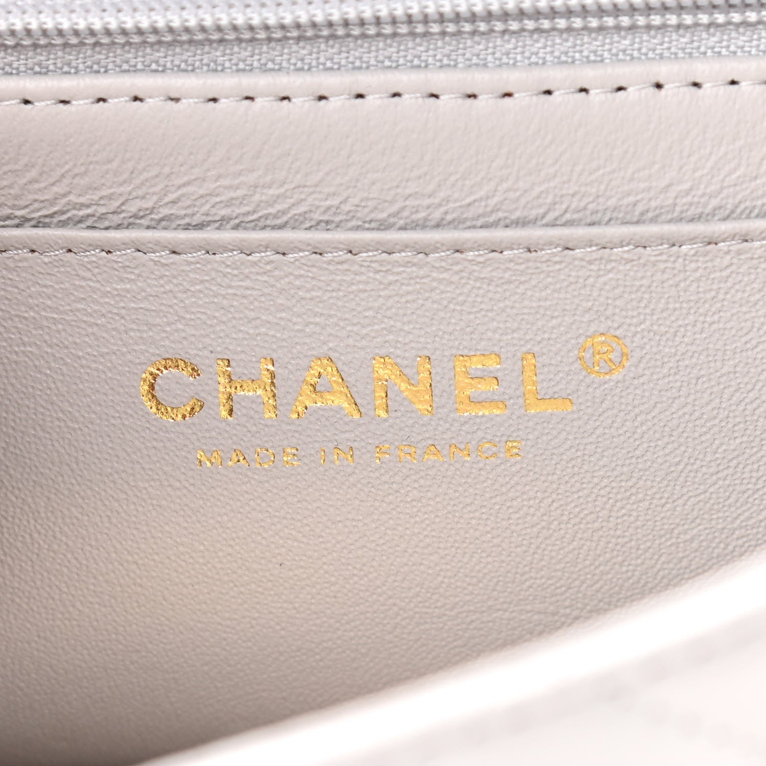 Chanel Lambskin Quilted Mini Top Handle Rectangular Flap Grey 6 of 11