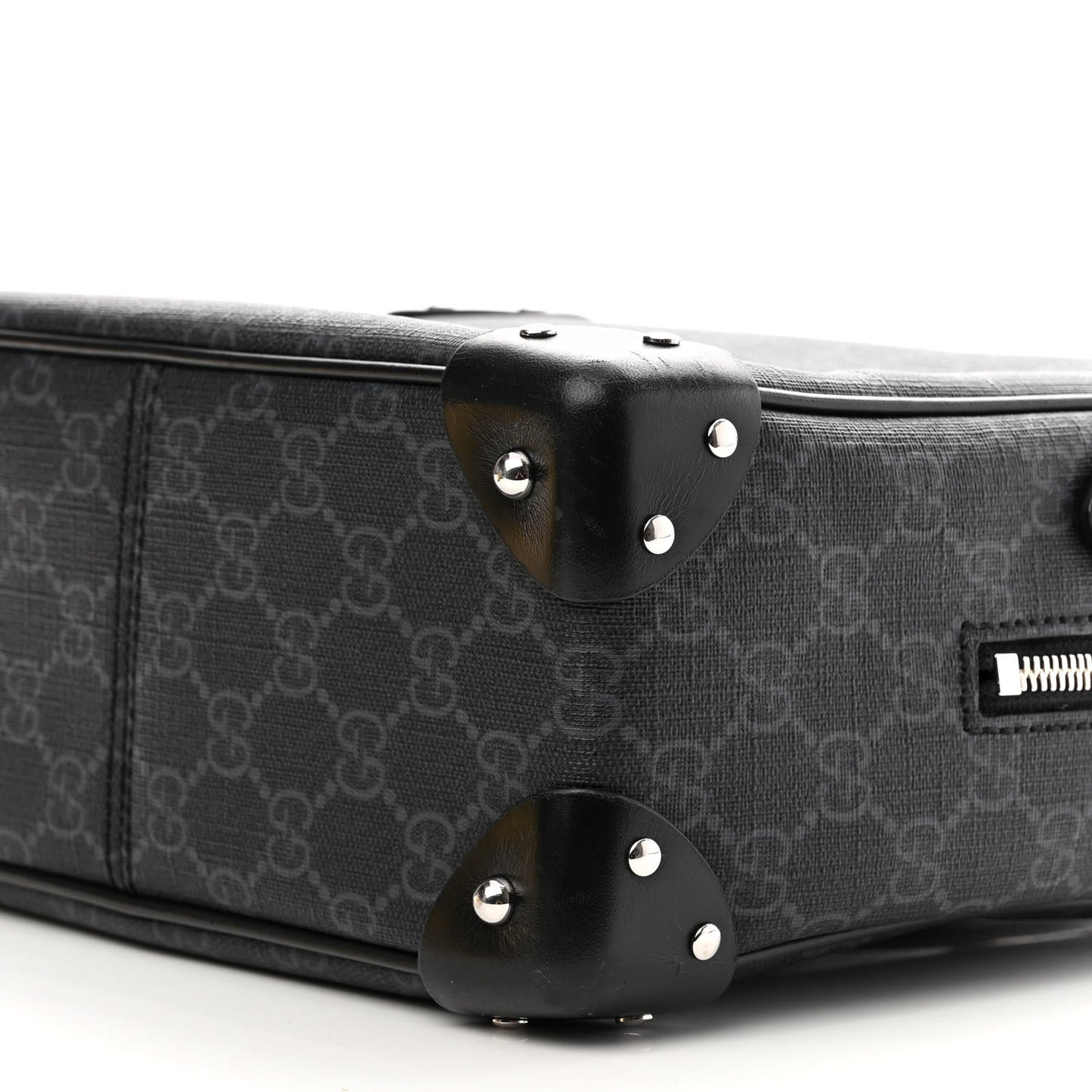 GG Supreme Monogram Selleria Calfskin Square Messenger Bag Black