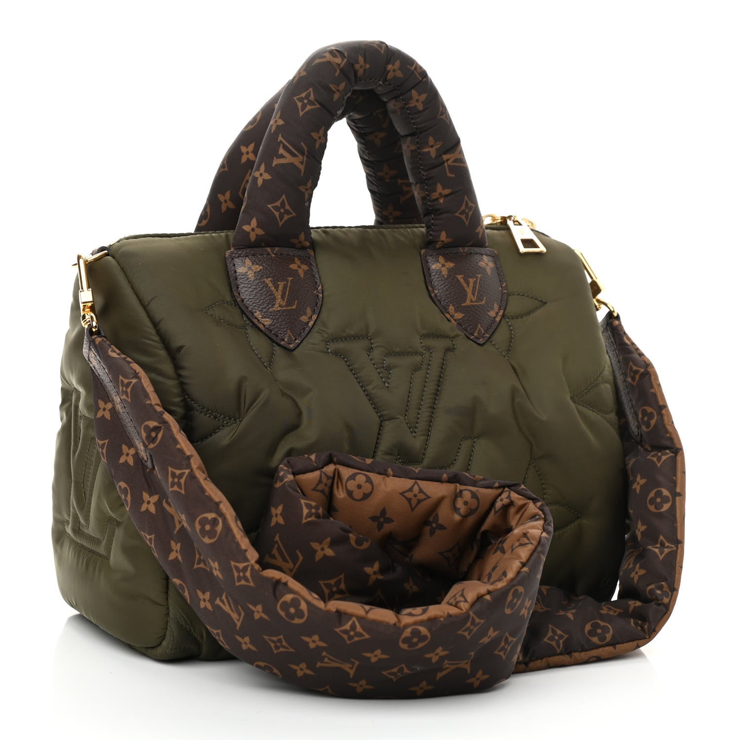Louis Vuitton Econyl Mini Monogram Pillow Speedy Bandouliere 25 Khaki 3 of 9