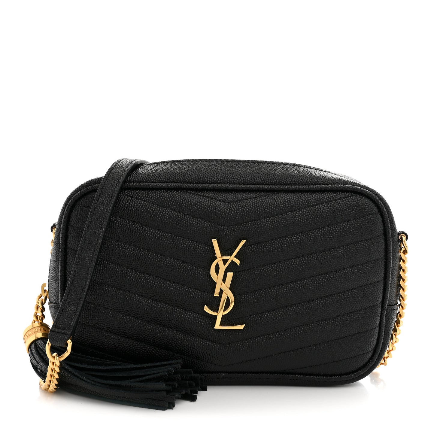 Grain De Poudre Matelasse Monogram Mini Lou Camera Bag Black