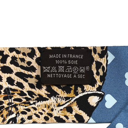 Hermes Silk Jungle Love Twilly Gris Bleuete Vert 4 of 4