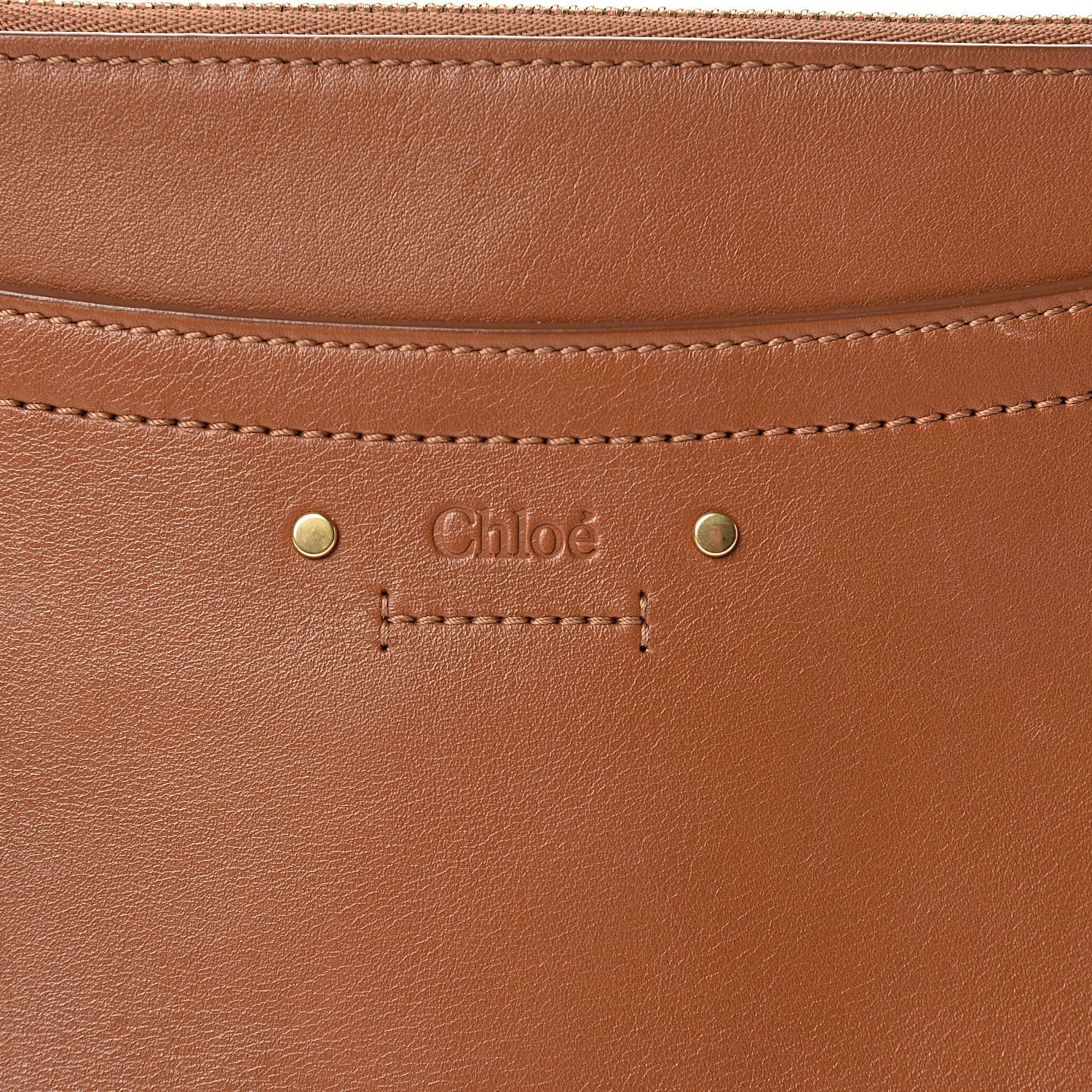 Chloe Calfskin Suede Mini Roy Bag Caramel 11 of 11