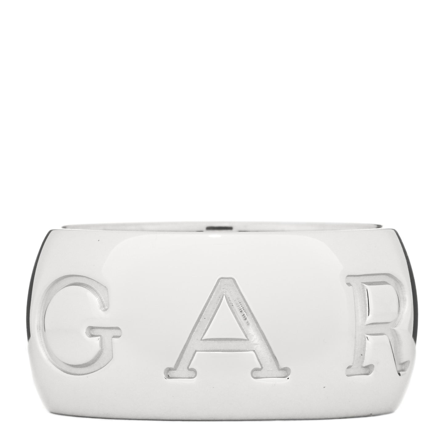18K White Gold Monologo Band Ring 55 7.25