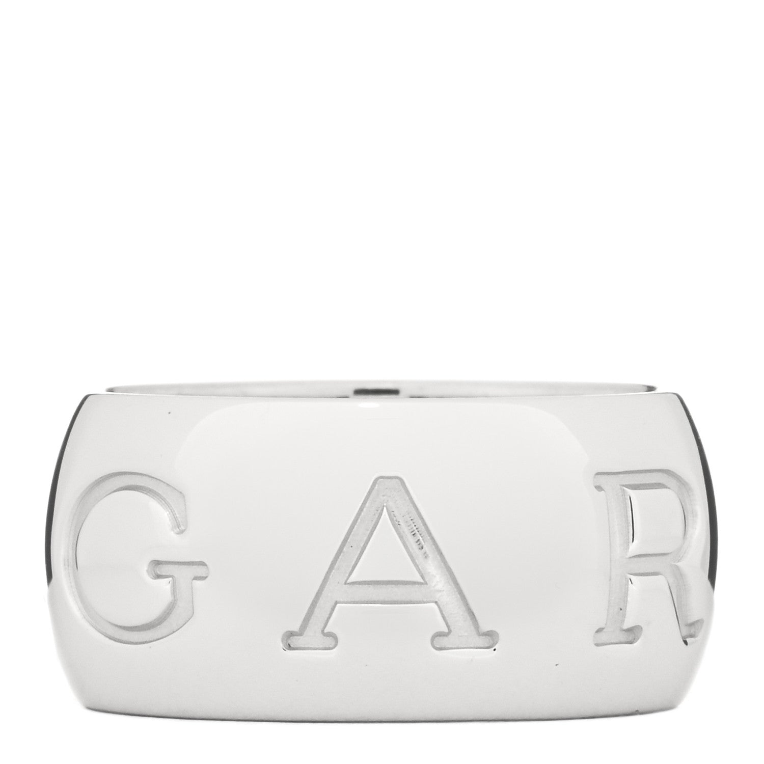 Bulgari 18K White Gold Monologo Band Ring 55 7.25 2 of 3