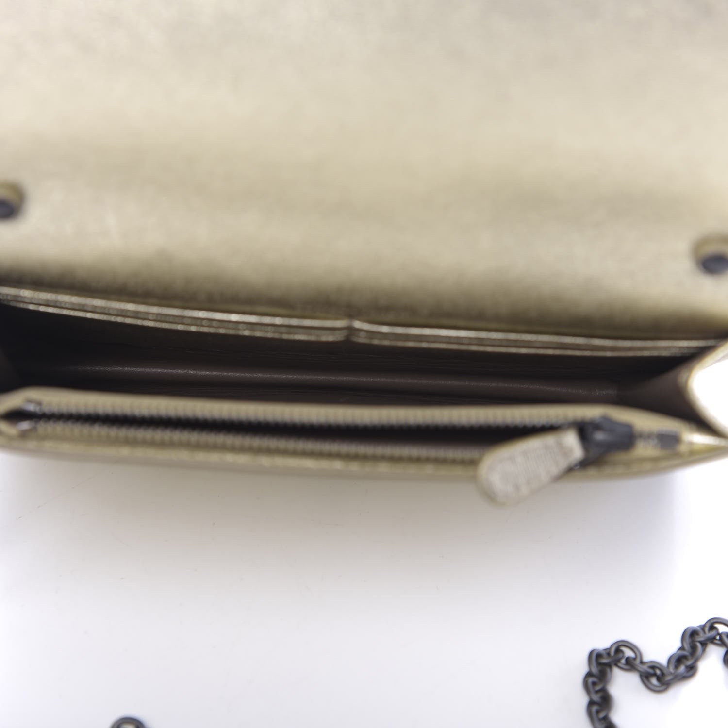 Bottega Veneta Metallic Intrecciato Grosgrain Montebello Crossbody Gold 5 of 8
