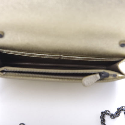 Bottega Veneta Metallic Intrecciato Grosgrain Montebello Crossbody Gold 5 of 8
