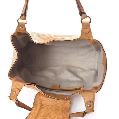 Gucci Straw Large New Pelham Shoulder Bag Tan 5 of 15