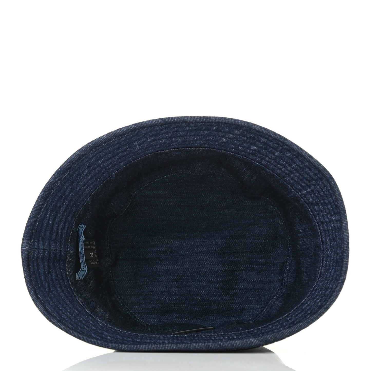Nylon Denim Metal Triangle Logo Bucket Hat M Black