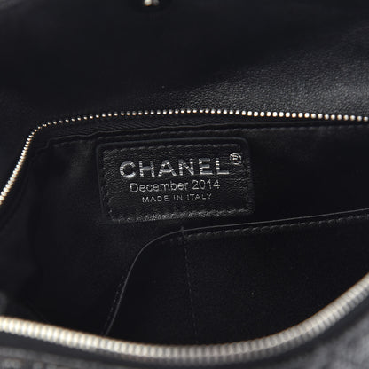Chanel Iridescent Vinyl Quilted Clutch With Chain Black 6 of 10