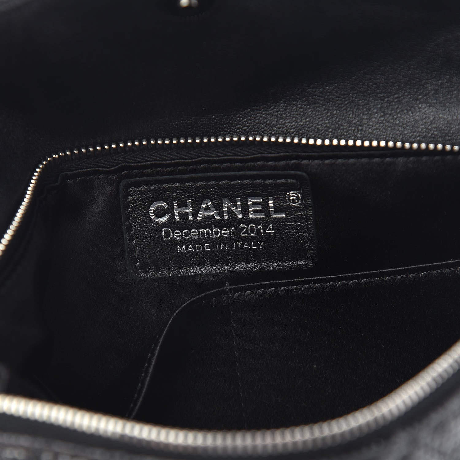 Chanel Iridescent Vinyl Quilted Clutch With Chain Black 6 of 10
