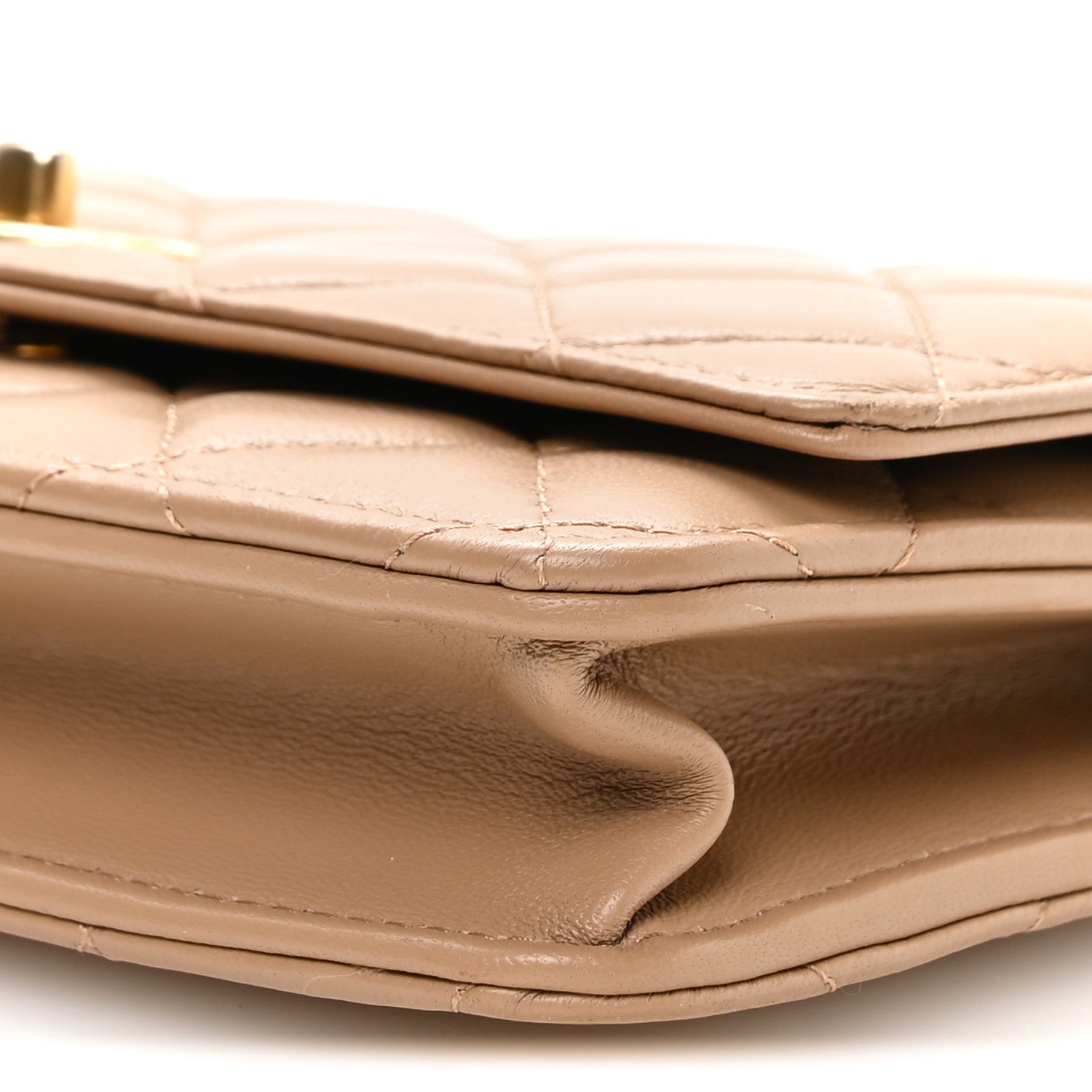 Chanel Lambskin Quilted CC Pearl Crush Wallet on Chain WOC Beige 10 of 11