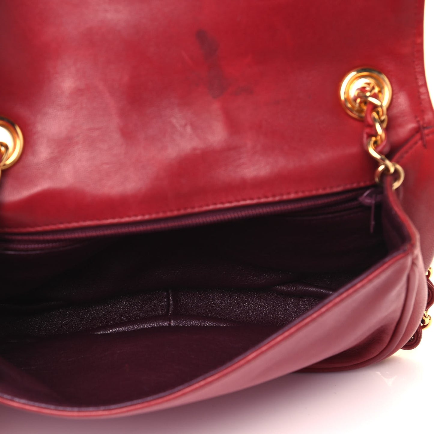 Lambskin Mini CC Timeless Flap Red