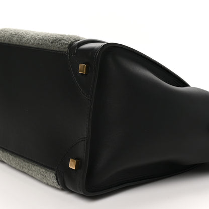 Celine Smooth Calfskin Shearling Bi-Color Mini Luggage Black Green 9 of 9