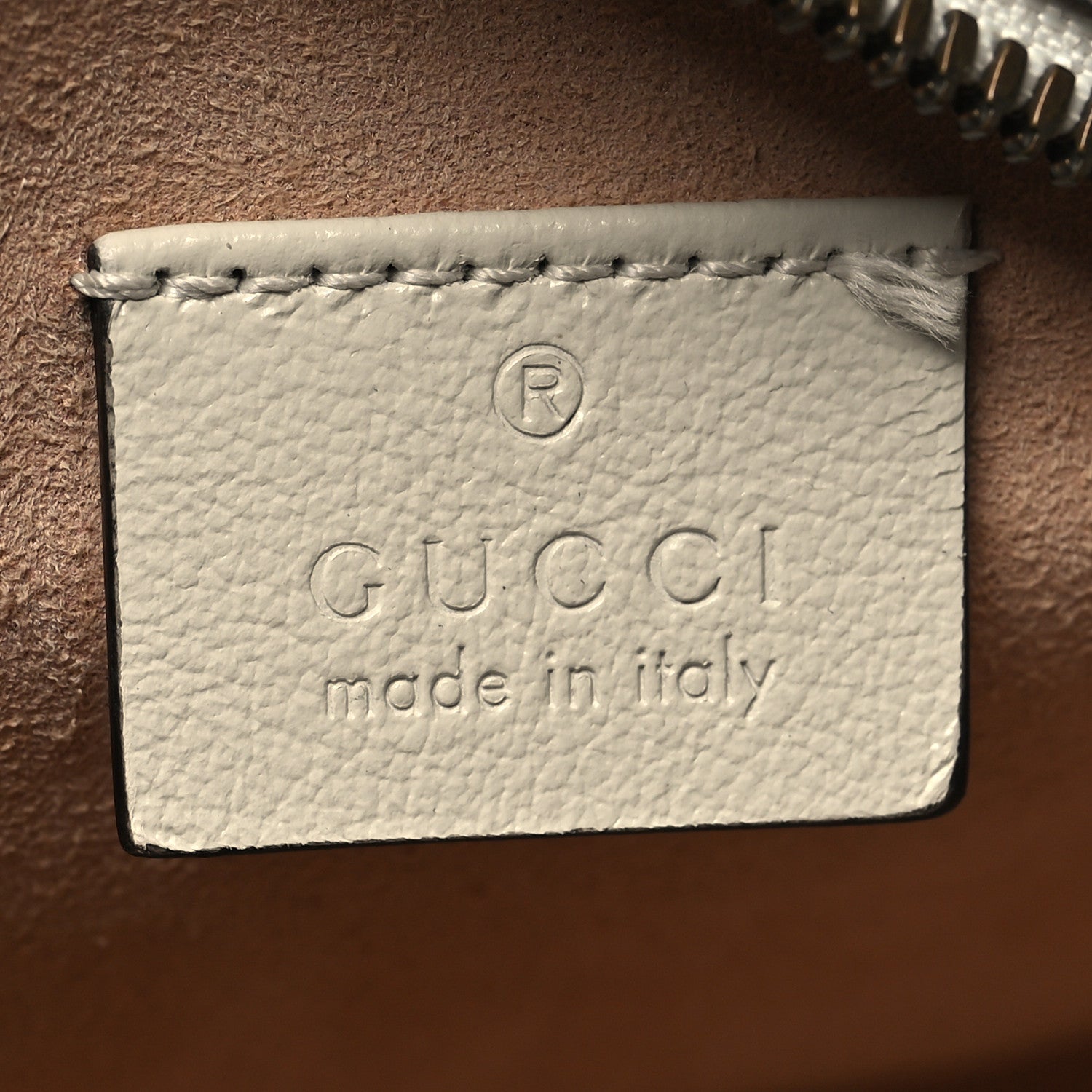 Gucci Calfskin Matelasse Mini GG Marmont Round Shoulder Bag White 6 of 10