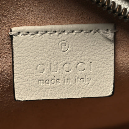 Gucci Calfskin Matelasse Mini GG Marmont Round Shoulder Bag White 6 of 10