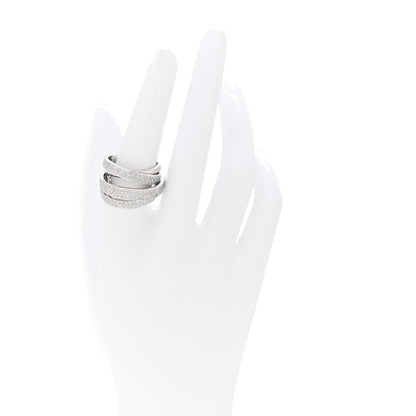 Parker & West by FASHIONPHILE 14K White Gold Diamond 1.16ctw Five Row Crossover Band Ring 56 7.5 2 of 5