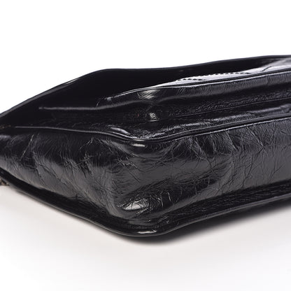 Saint Laurent Crinkled Calfskin Matelasse Monogram Large Niki Chain Satchel Black 5 of 9