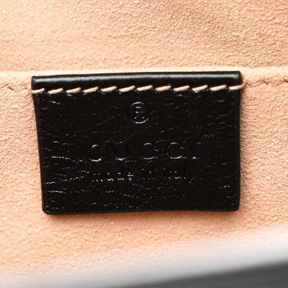 Gucci Monogram Matelasse Diagonal Small GG Marmont Chain Shoulder Bag Beige Black 6 of 10