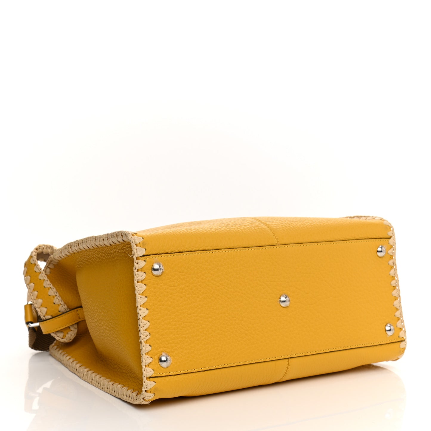 Cuoio Romano Selleria Raffia Bi-Color Woven Medium Peekaboo X-Lite Sunflower Paglia