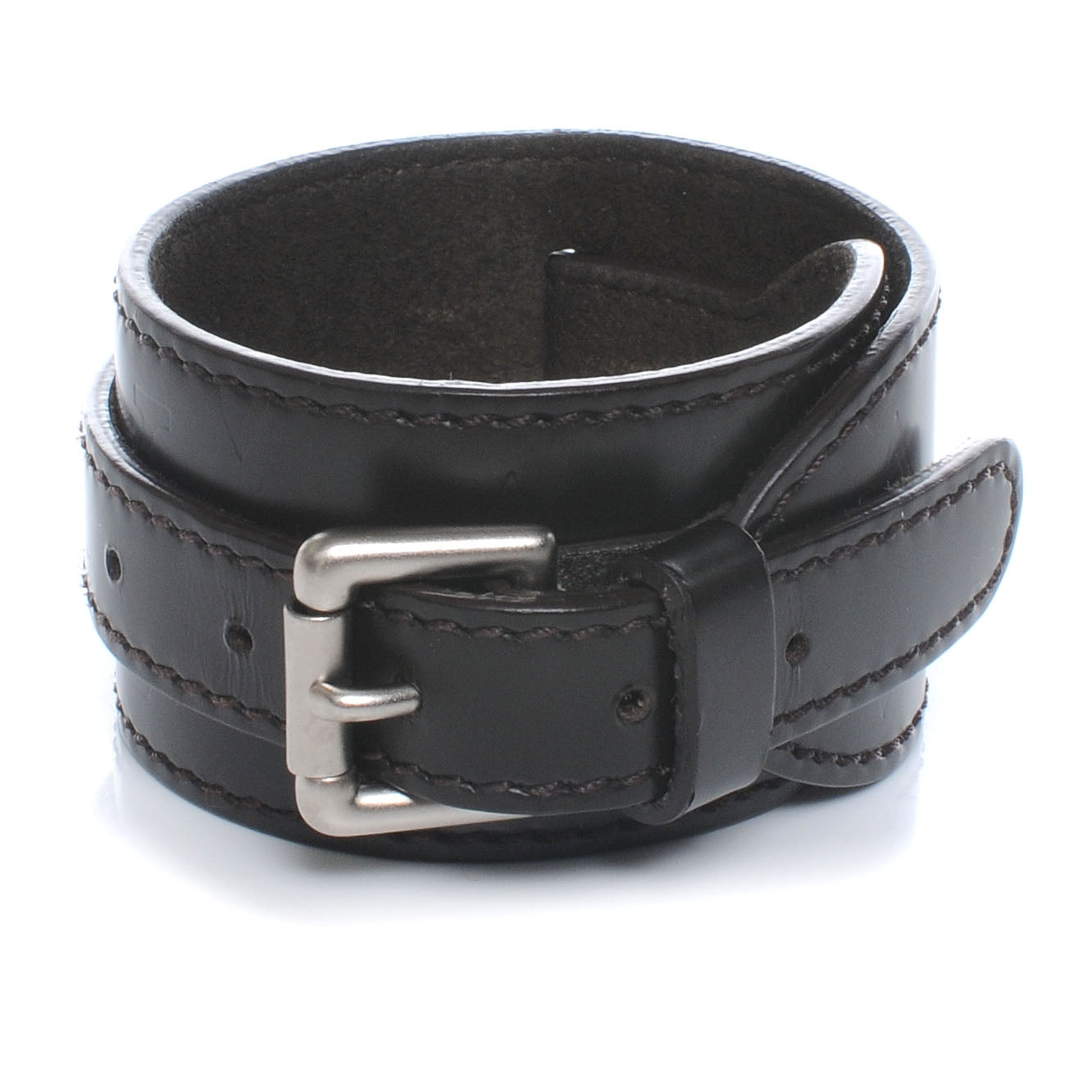Glace Monogram Wrap Bracelet Cafe Brown