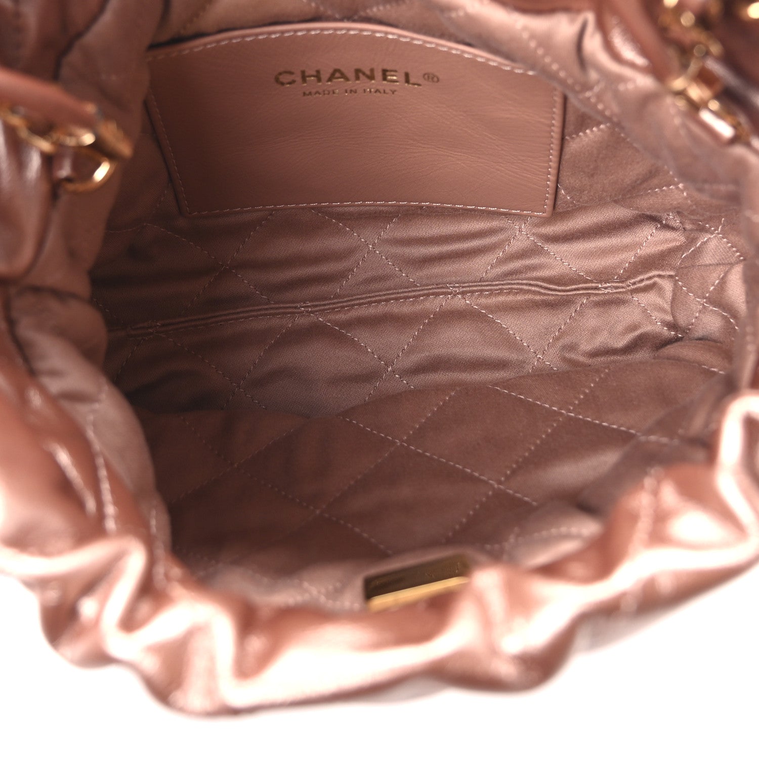 Chanel Metallic Calfskin Quilted Mini Chanel 22 Copper 5 of 10