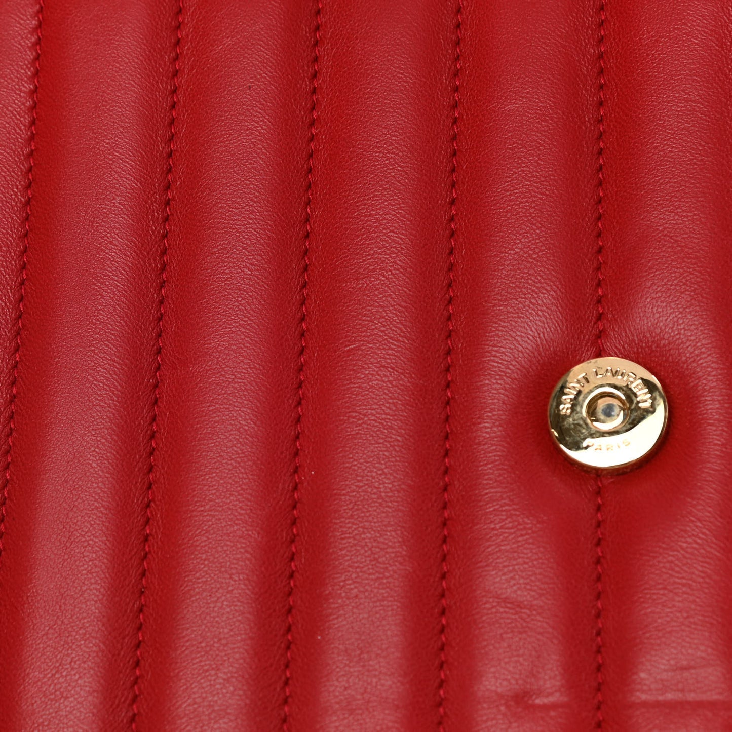 Lambskin Matelasse Monogram Large Vicky Chain Bag Rouge Eros