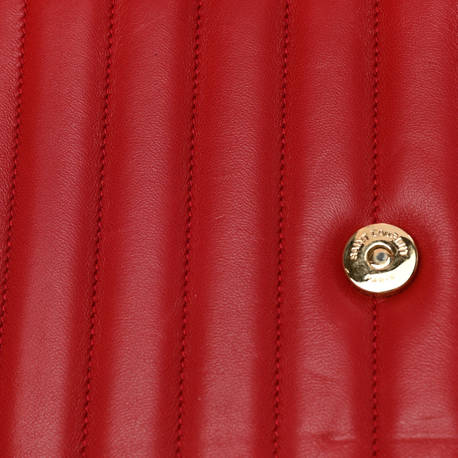 Saint Laurent Lambskin Matelasse Monogram Large Vicky Chain Bag Rouge Eros 15 of 18