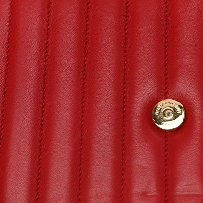 Saint Laurent Lambskin Matelasse Monogram Large Vicky Chain Bag Rouge Eros 15 of 18