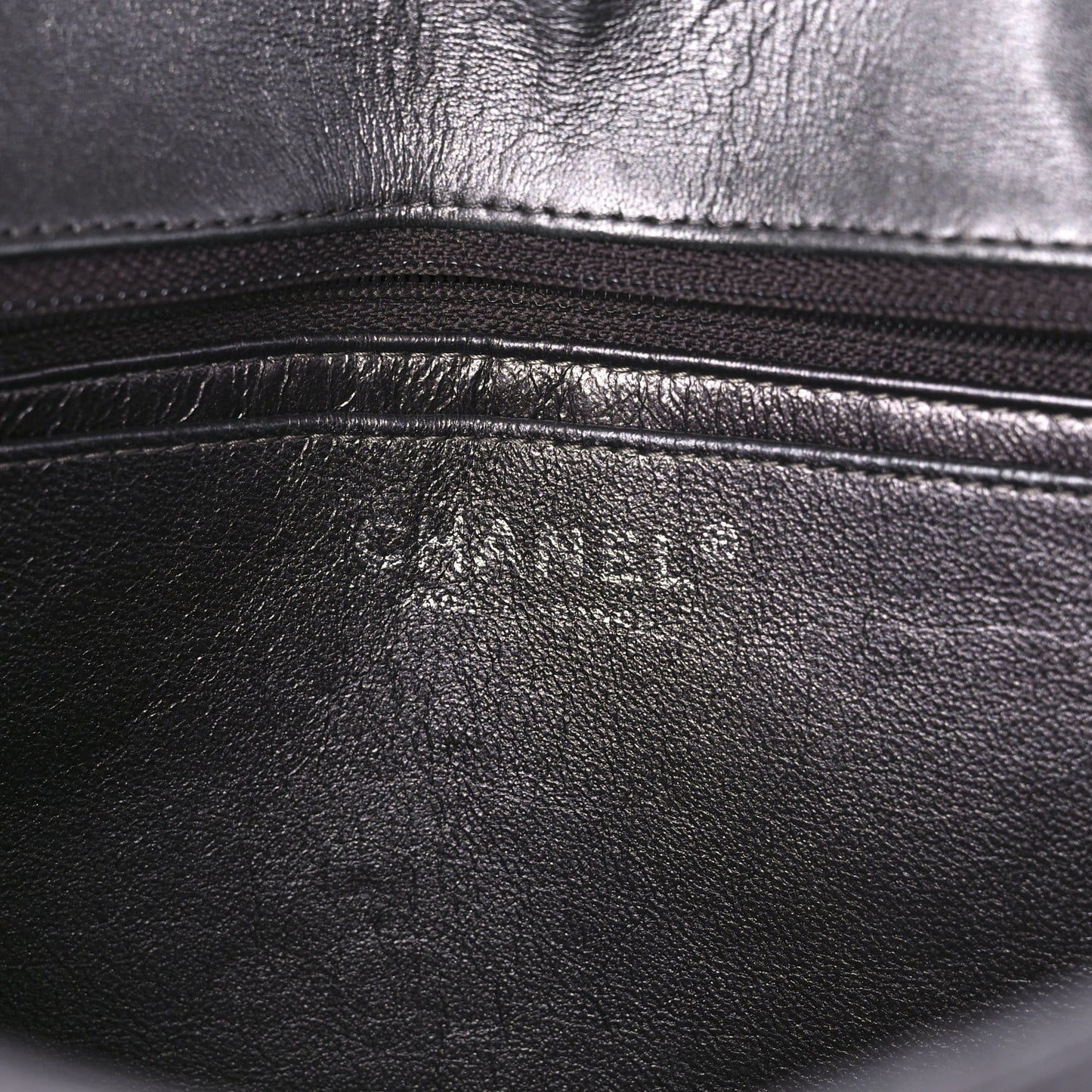 Metallic Lambskin Quilted Jumbo Single Flap Dark Grey