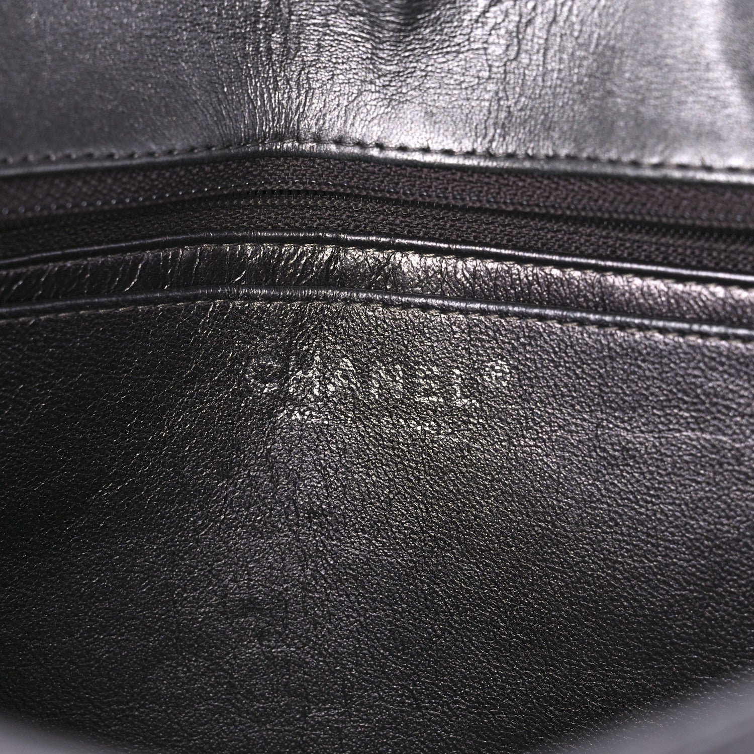 Chanel Metallic Lambskin Quilted Jumbo Single Flap Dark Grey 6 of 10