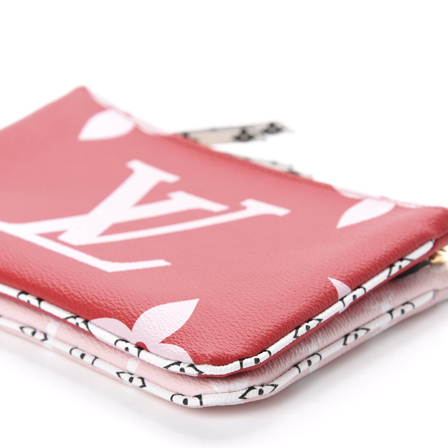 Monogram Giant Double Zip Pochette Rouge