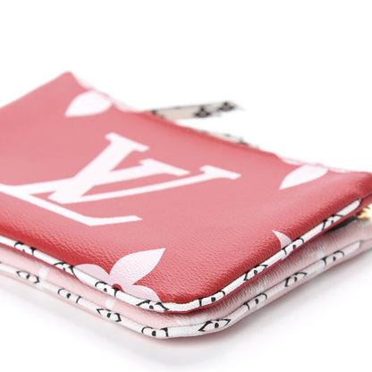Louis Vuitton Monogram Giant Double Zip Pochette Rouge 7 of 11