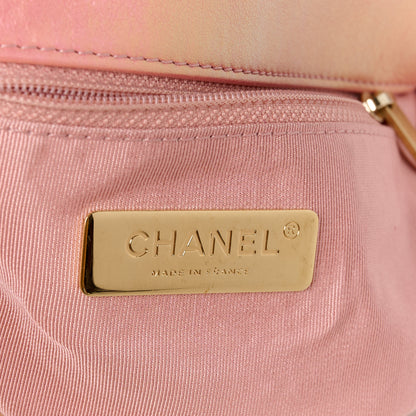 Chanel Iridescent Calfskin Quilted Medium Chanel 19 Flap Pink 5 of 9