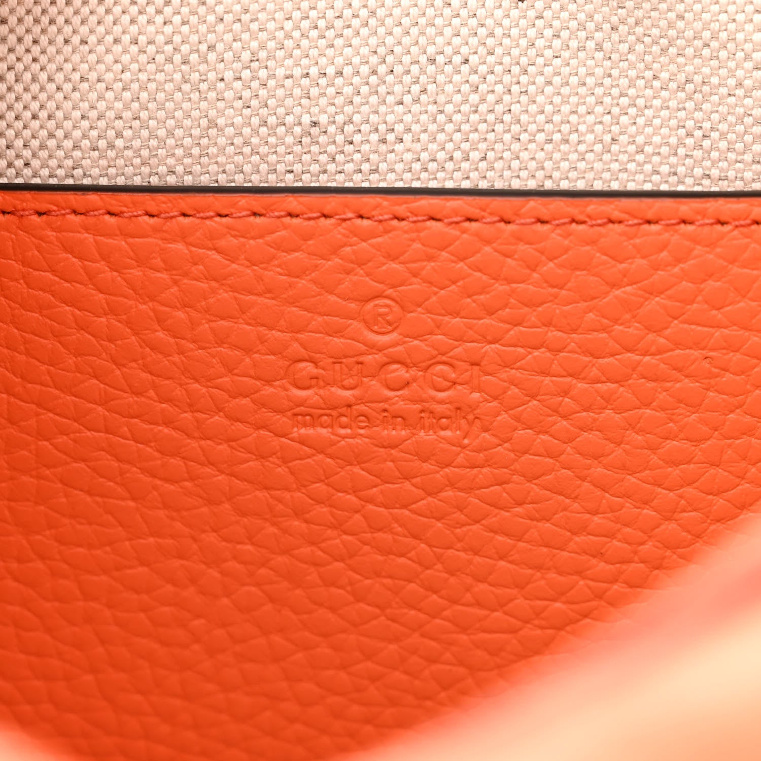 Gucci Piuma Calfskin Jumbo GG Embossed Mini Duffle Bag Good Orange 6 of 10