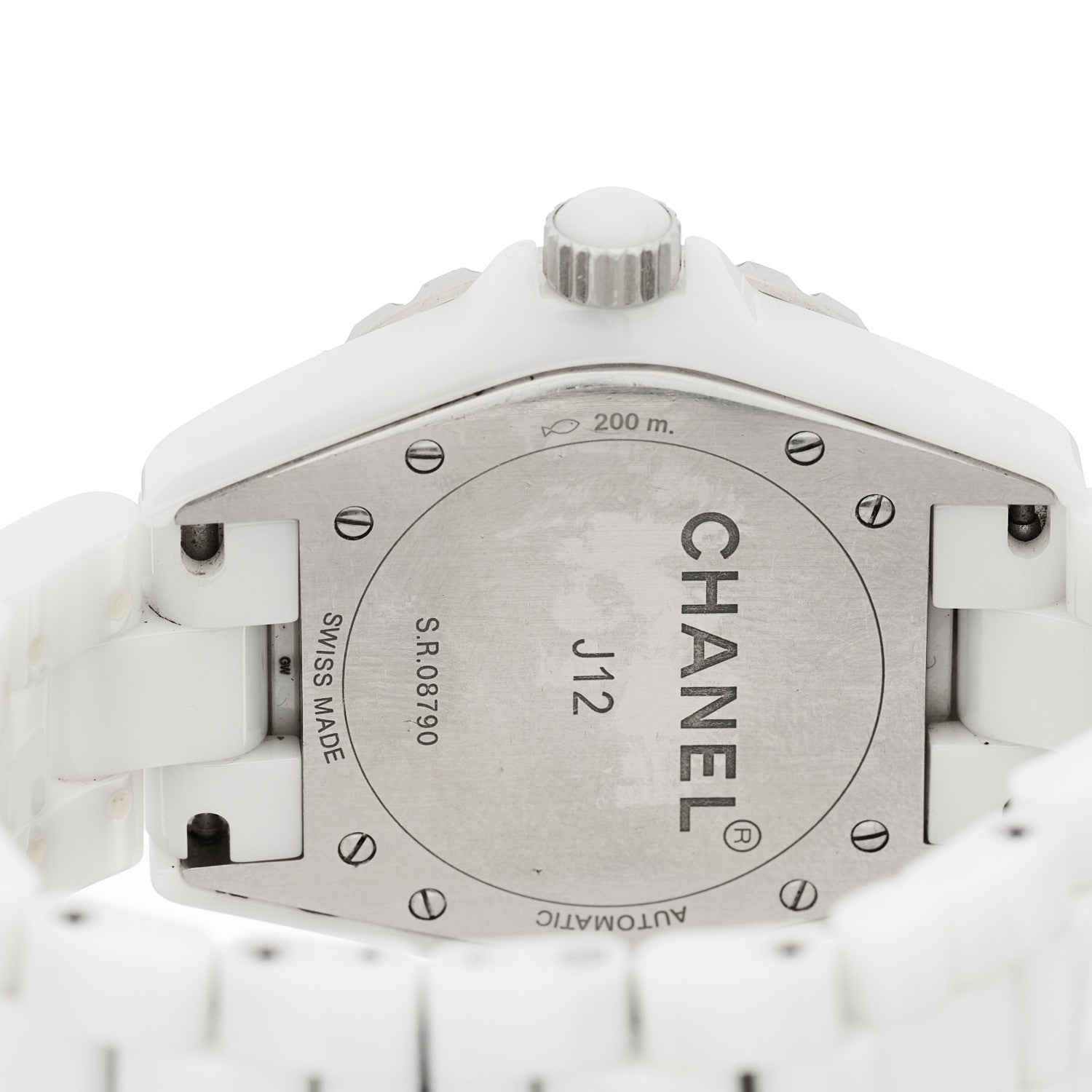 Chanel Stainless Steel Ceramic 38mm J12 Automatic Watch White 4 of 5