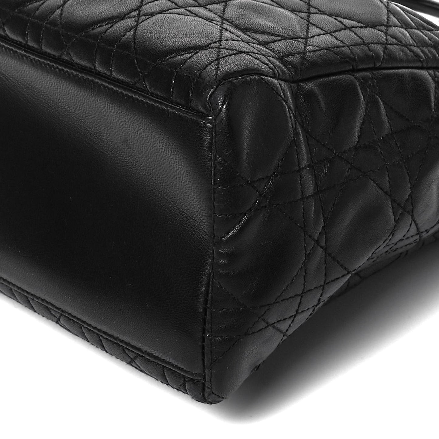 Lambskin Cannage Medium Lady Dior Black