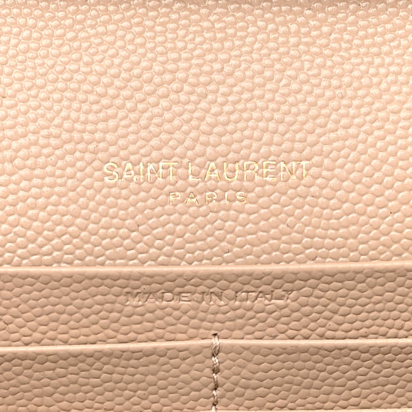 Grain De Poudre Matelasse Chevron Monogram Chain Wallet Dark Beige
